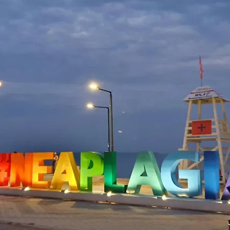 아파트 Happy Ellen Seafront By Travel Pro Services - Nea Plagia Halkidiki 플로지타